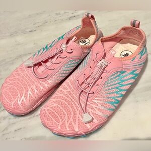Hike Lorax Pro Non-Slip Barefoot Shoes Pink&Blue Womens 10/10.5 Mens 8/8.5 EU 41